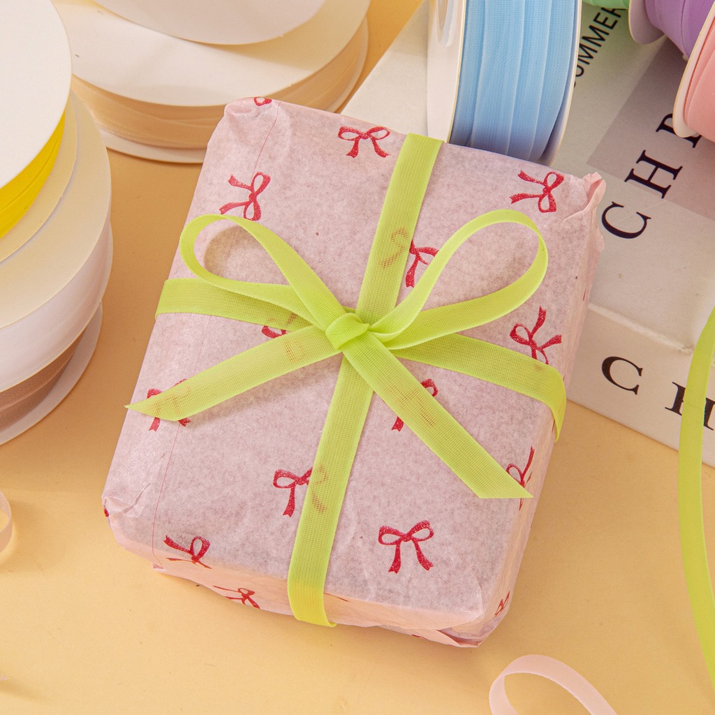25Yards/Roll 6mm Double-sided  - Ribbon Organza Roll ulasan dan harga