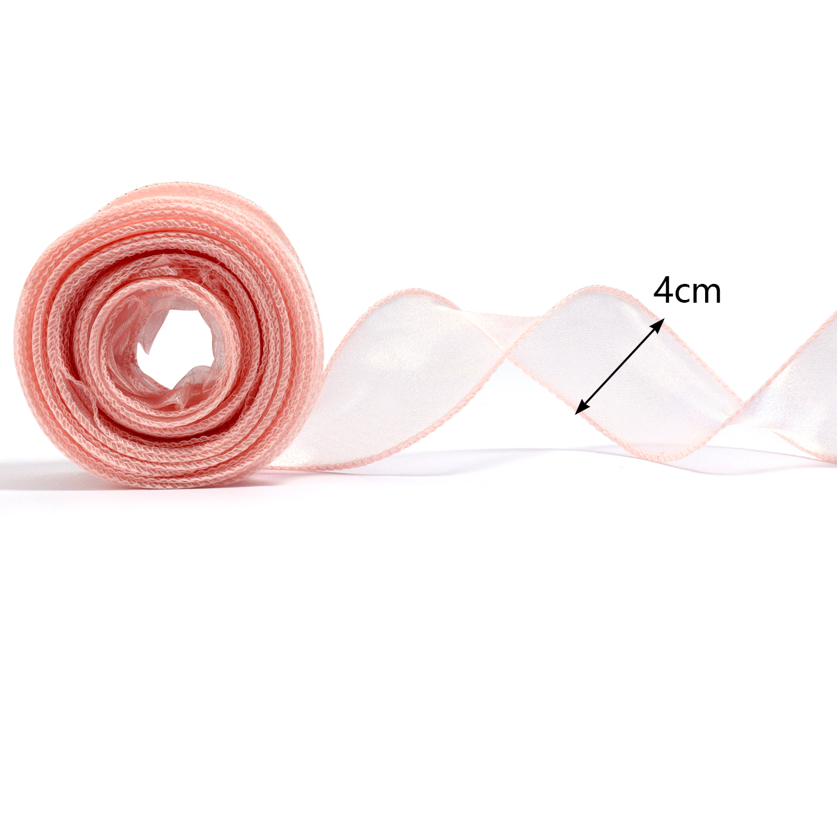 10yards/roll Sheer Chiffon Rib - Ribbon Organza Roll ulasan dan harga