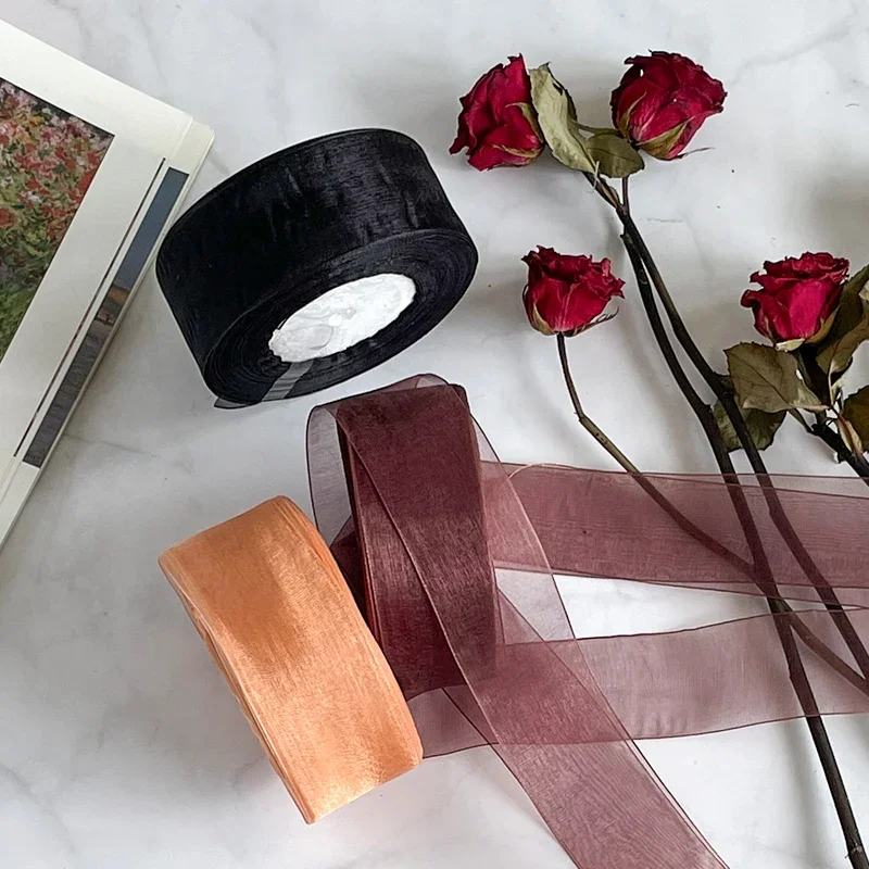 4cm Chiffon Organza Ribbon Who - Ribbon Organza Roll ulasan dan harga