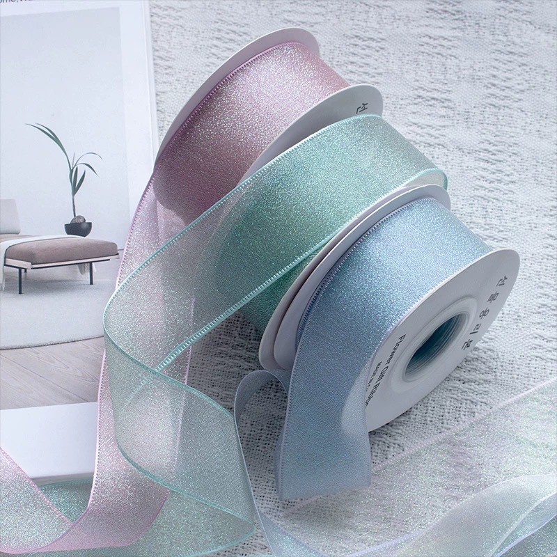 10Yards Roll 4CM Colorful Orga - Ribbon Organza Roll ulasan dan harga
