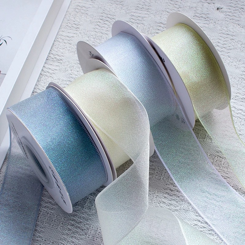 10Yards Roll 4CM Colorful Orga - Ribbon Organza Roll ulasan dan harga