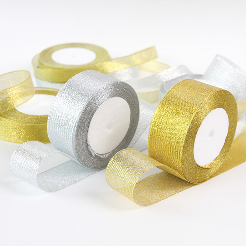 Gold/Silver Organza Onion Ribb - Ribbon Organza Roll ulasan dan harga