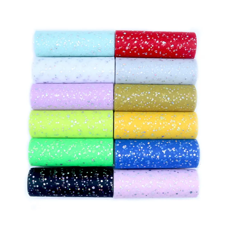 Glitter Sequin Tulle Roll 15cm - Ribbon Organza Roll ulasan dan harga