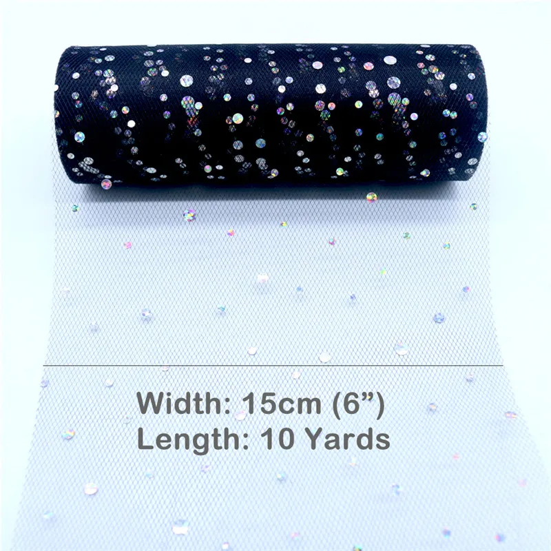 Glitter Sequin Tulle Roll 15cm - Ribbon Organza Roll ulasan dan harga