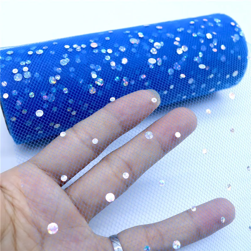 Glitter Sequin Tulle Roll 15cm - Ribbon Organza Roll ulasan dan harga