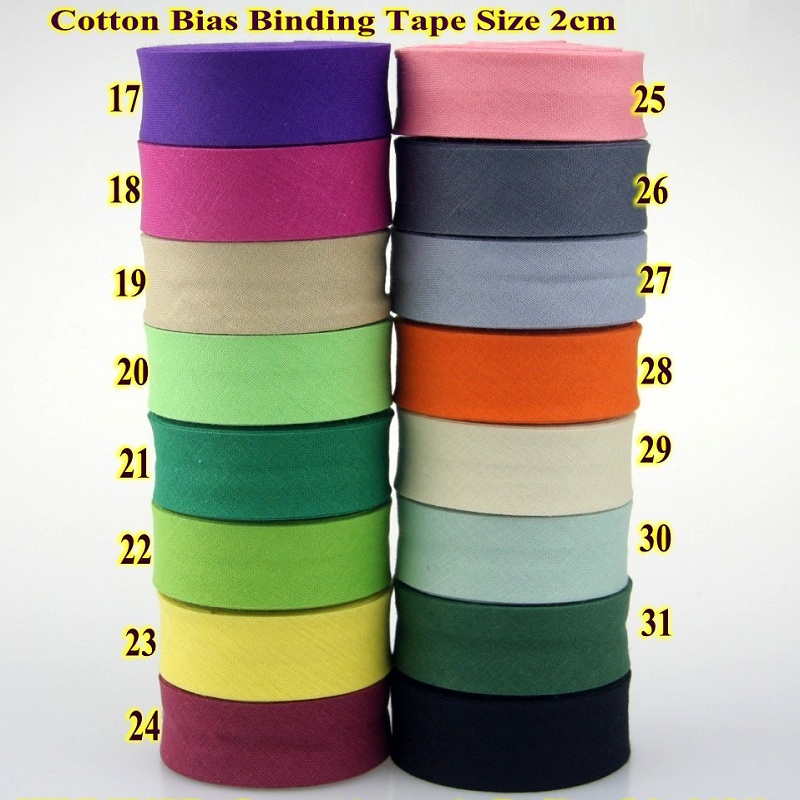 22m/Roll 100% Cotton Bias Tape - Ribbon Organza Roll ulasan dan harga