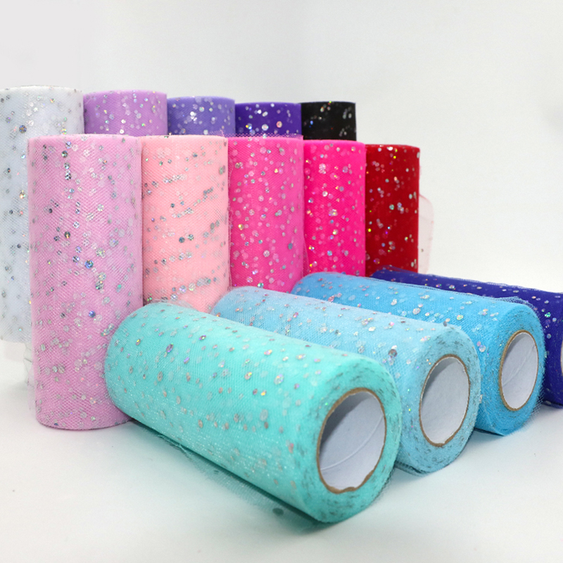 Glitter Sequin Tulle Roll 10 Y - Ribbon Organza Roll ulasan dan harga